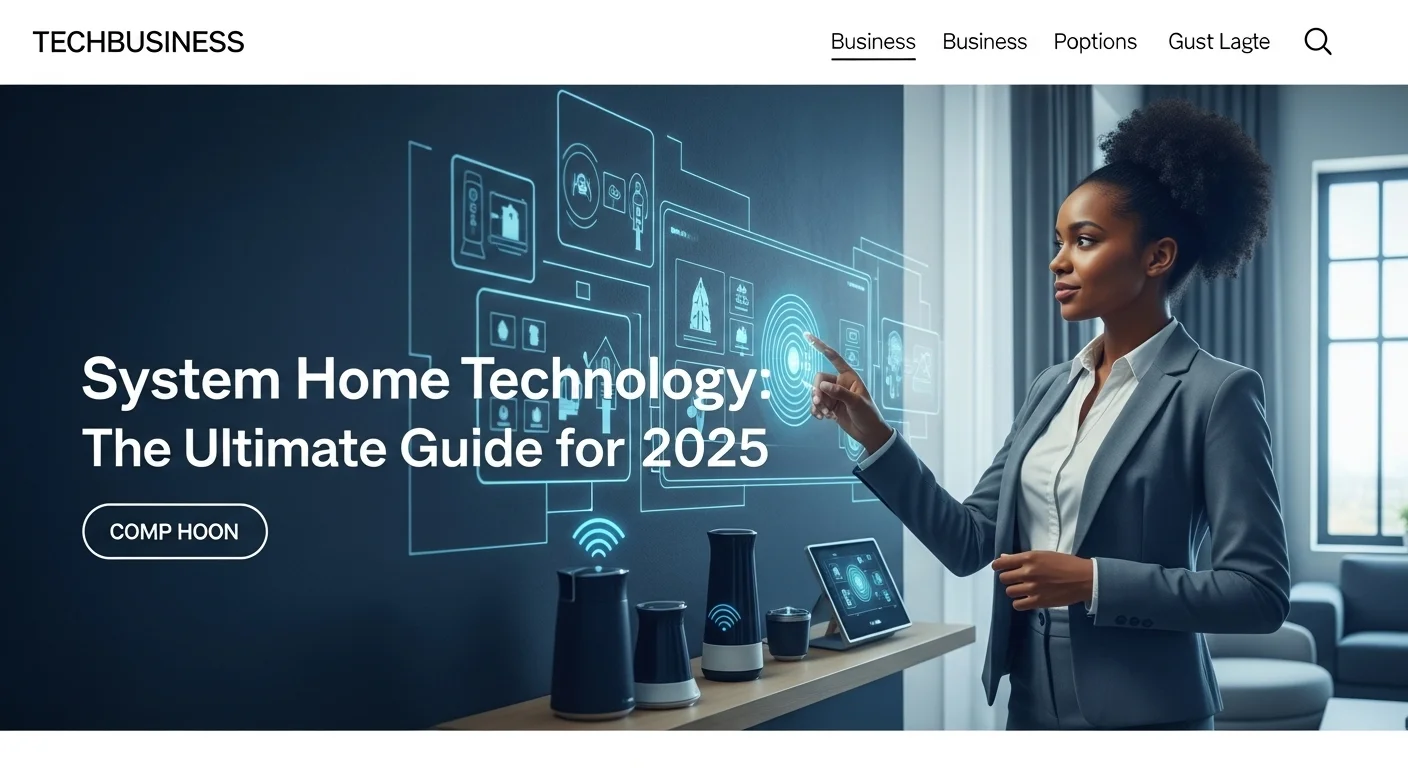 Business technology with innovation and digital resources to discover System Home