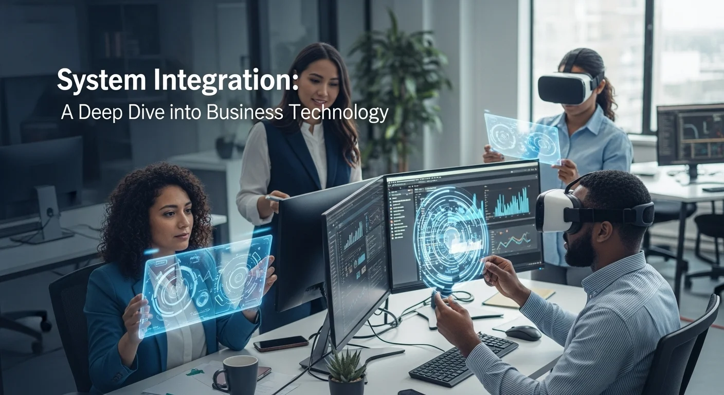 Business technology with innovation and digital resources to discover System Integration