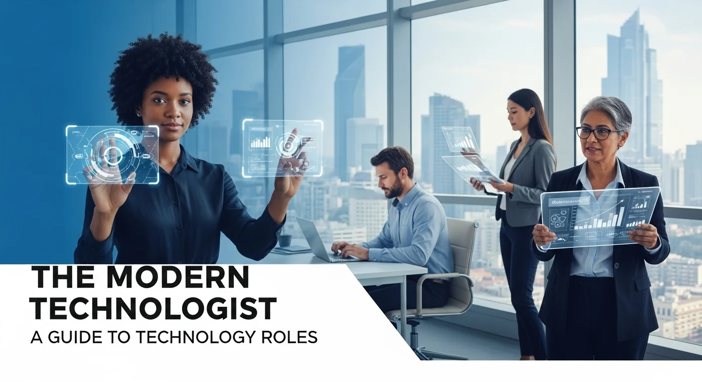 Business technology with innovation and digital resources to discover Technologist