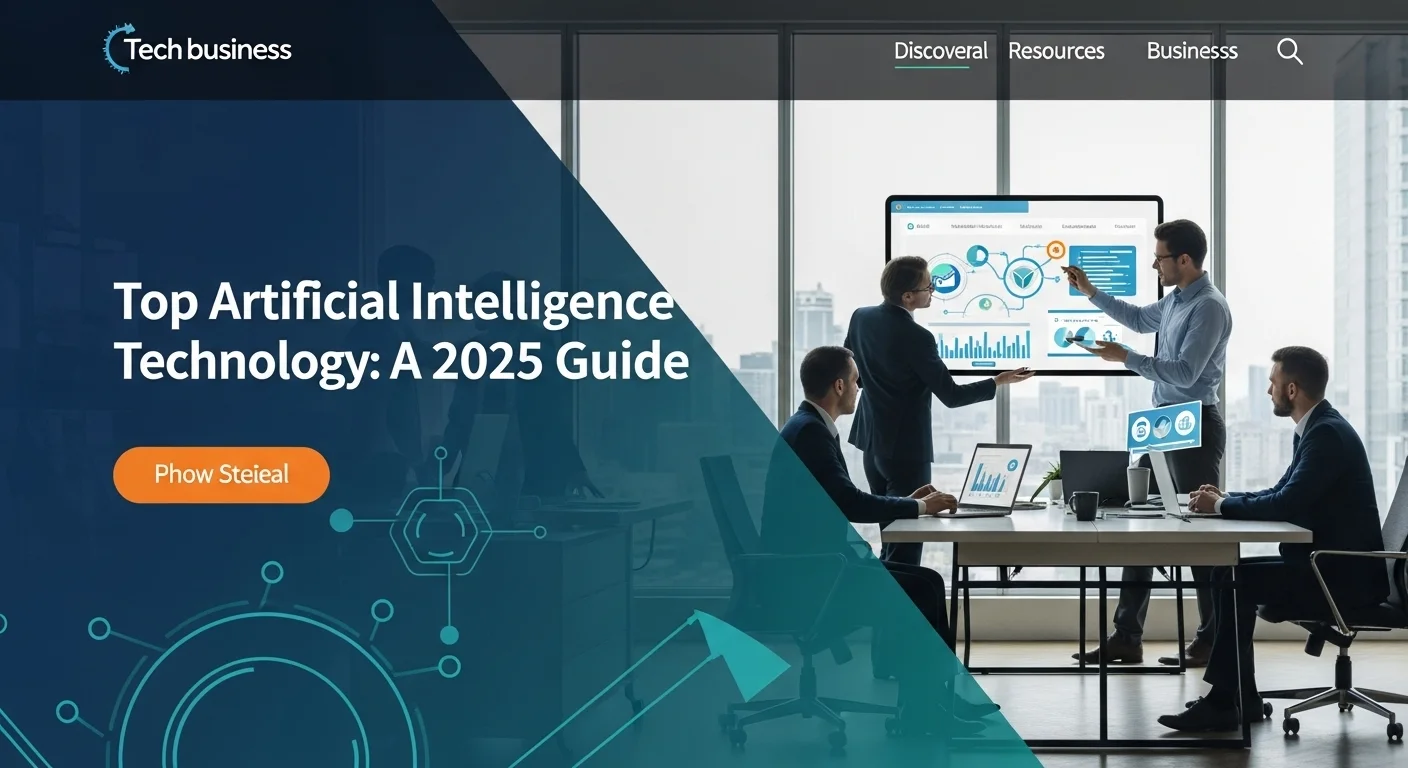 Business technology with innovation and digital resources to discover Top Artificial