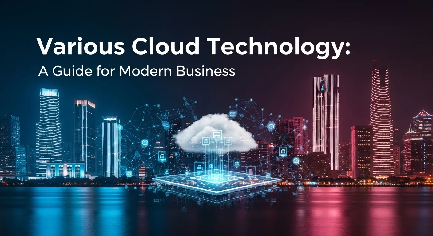 Business technology with innovation and digital resources to discover Various Cloud