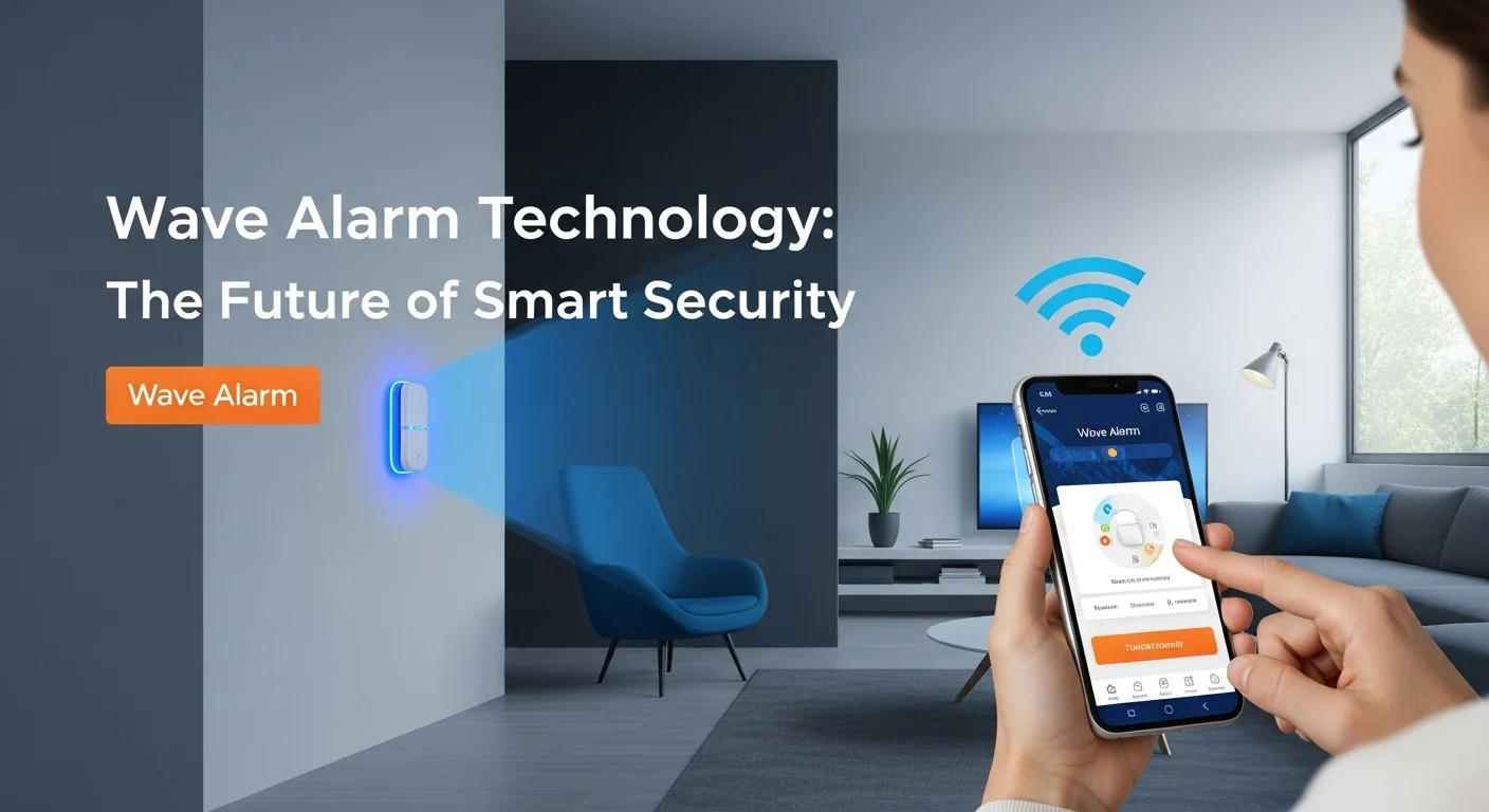 Business technology with innovation and digital resources to discover Wave Alarm