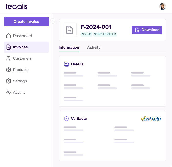 Crea y emite facturas Verifactu