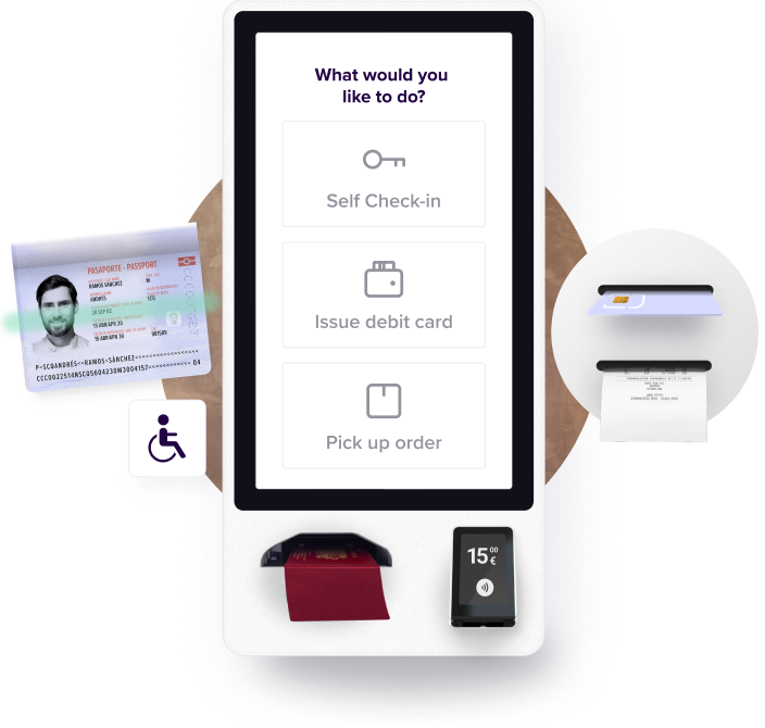 Self-service kiosk menu