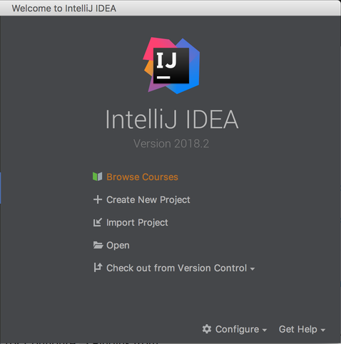 IntelliJ IDEA起動画面にBrowser Coursesが出た