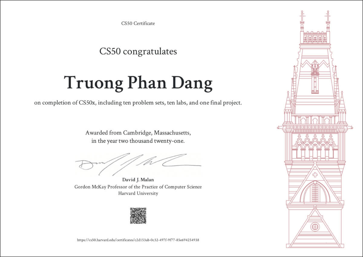 CS50web Certificate