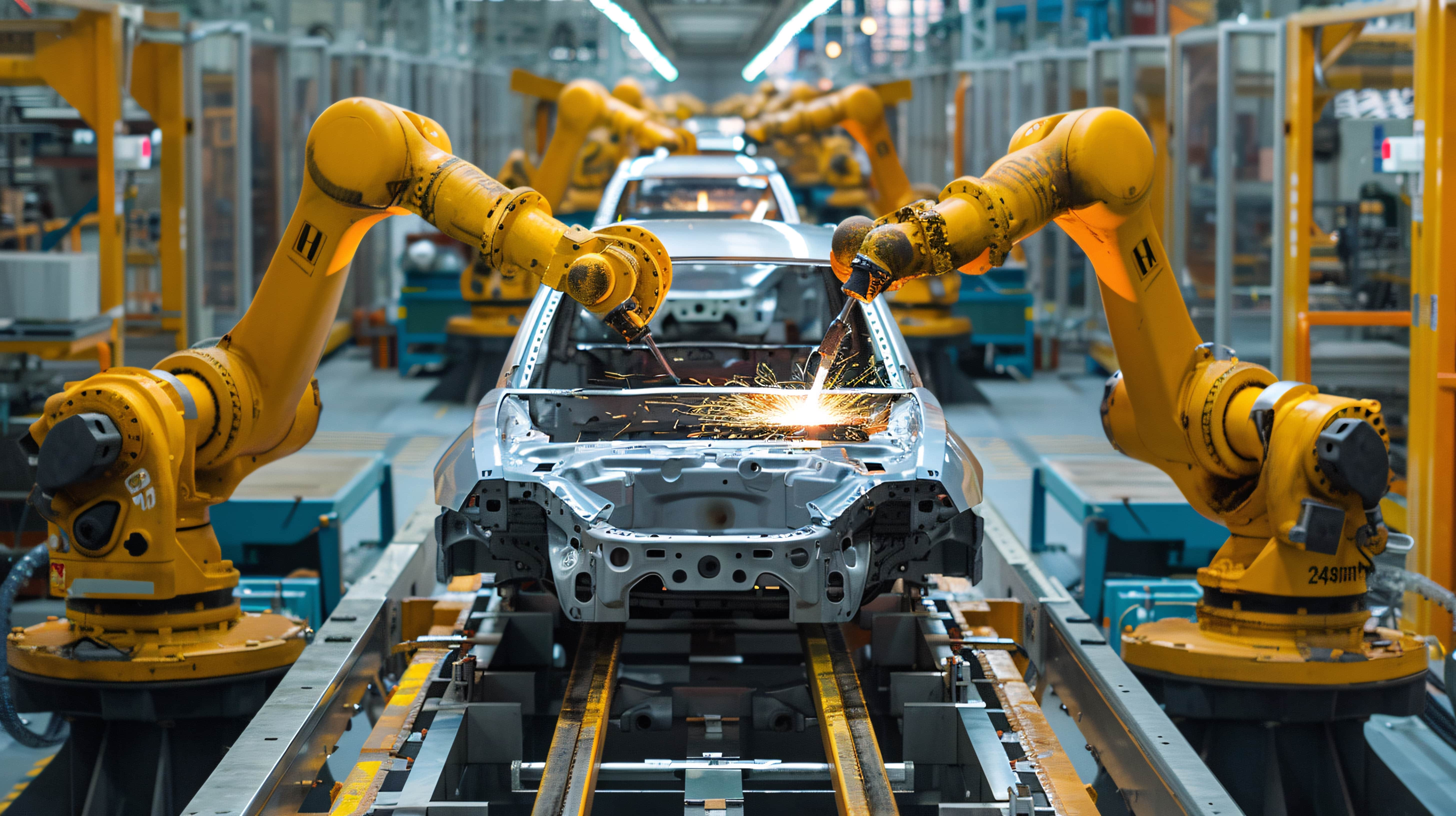 Manufacturing floor at Tesla