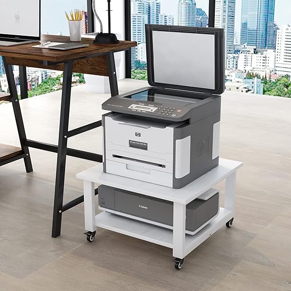 Natwind 2 Tier Office Movable Laser Printer Copier Stand Cart Under De-N-PPS-01