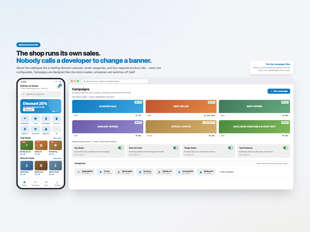 Grocery Delivery App — A shop that can run its own promotions