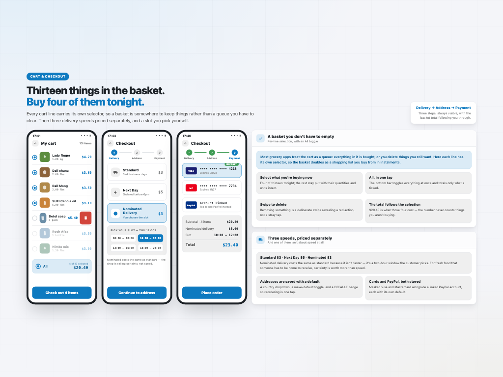 Grocery Delivery App — A basket you don't have to empty