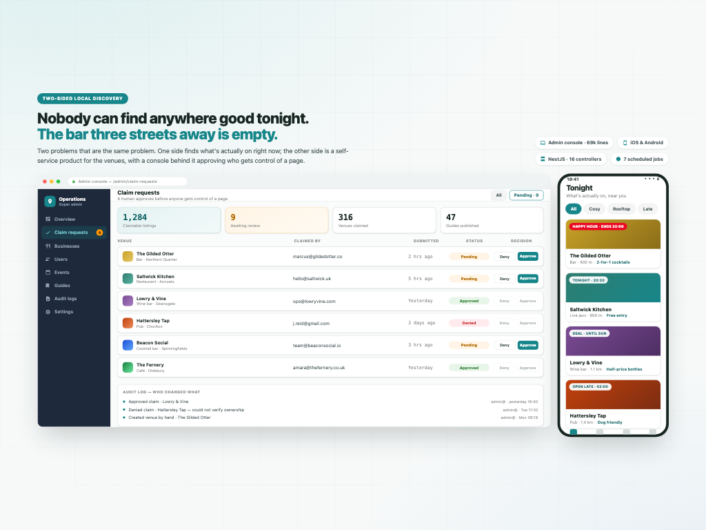 Local Discovery Platform — Hospitality discovery