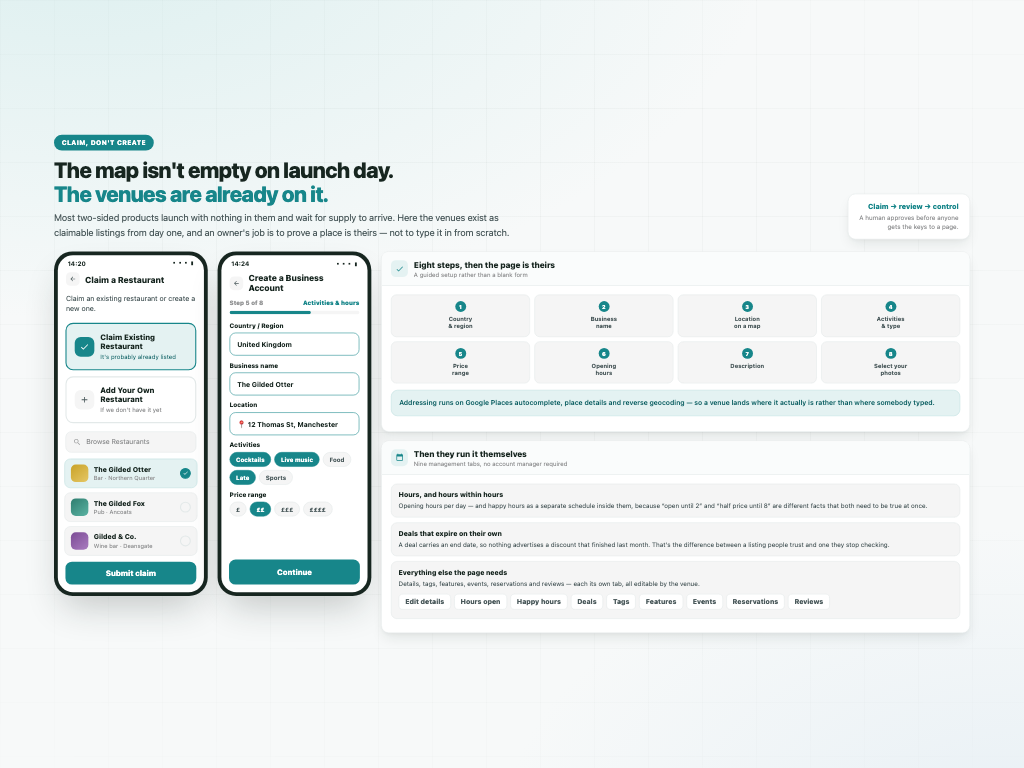Local Discovery Platform — Claim, don't create