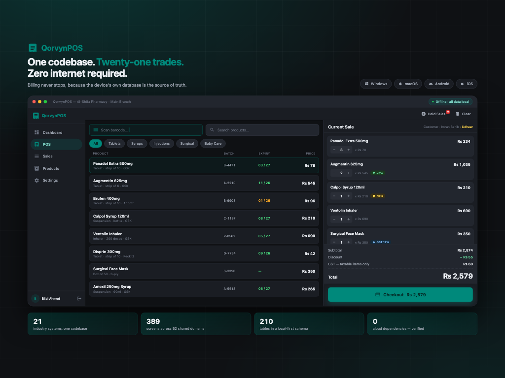 Offline-First POS & ERP — Retail · own product