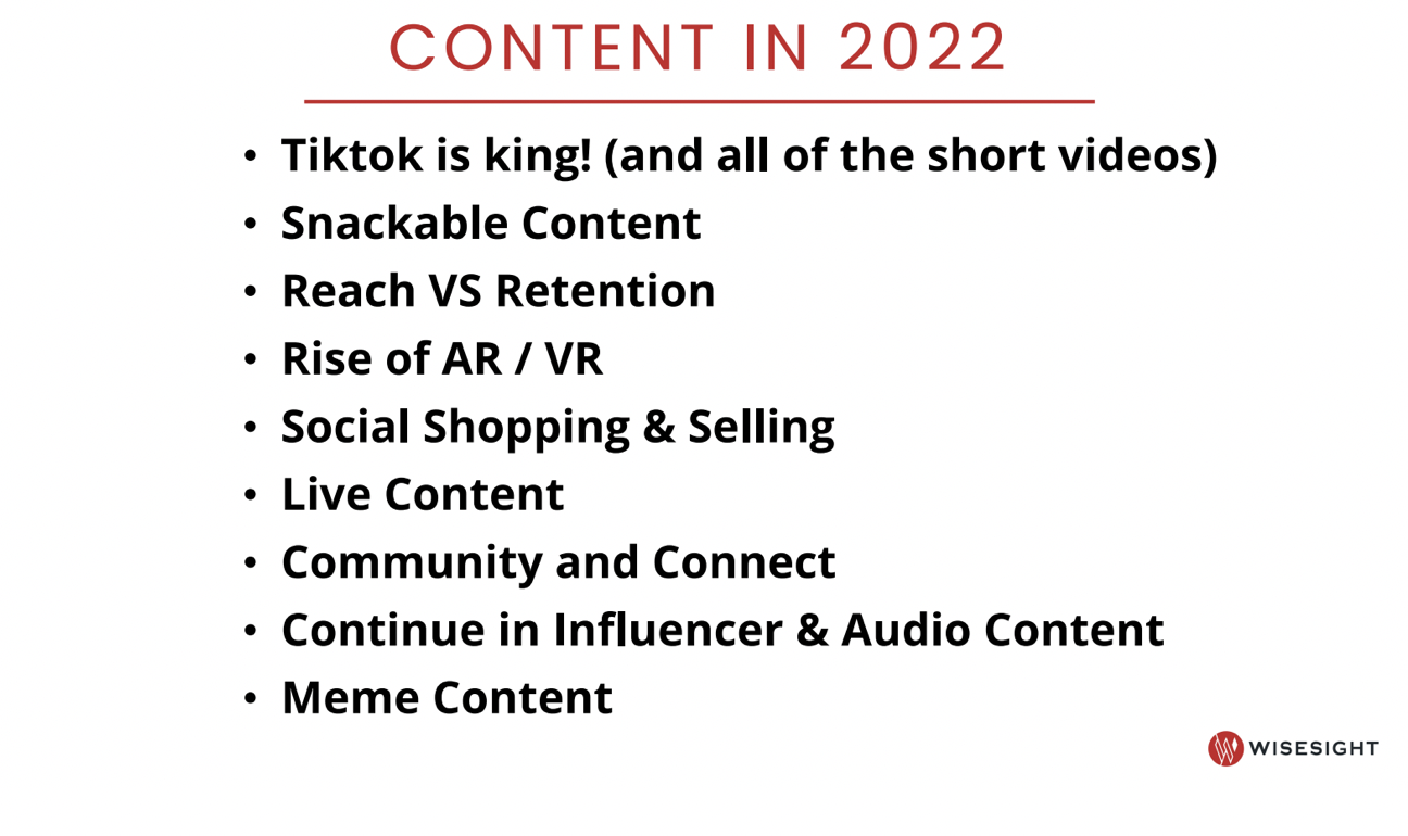 เจาะเทรนด์ปี 2022 กับ Wisesight เมื่อกระแสโซเชียลเปลี่ยนทุกวัน แบรนด์ต้องปั้น Content แบบไหนถึงเอาอยู่ ?