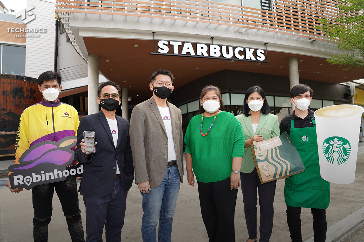 Bangkok-based food delivery platform Robinhood has recently partnered with Starbucks Thailand to bring popular beverages and desserts to the platform, giving customers even more food and beverage options to choose from.