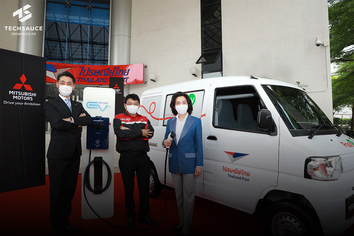 Mitsubishi Motors ผนึก ไปรษณีย์ไทย และ OR นำร่องศึกษาการใช้รถยนต์ BEV เพื่อการขนส่งไปรษณีย์และพัสดุ