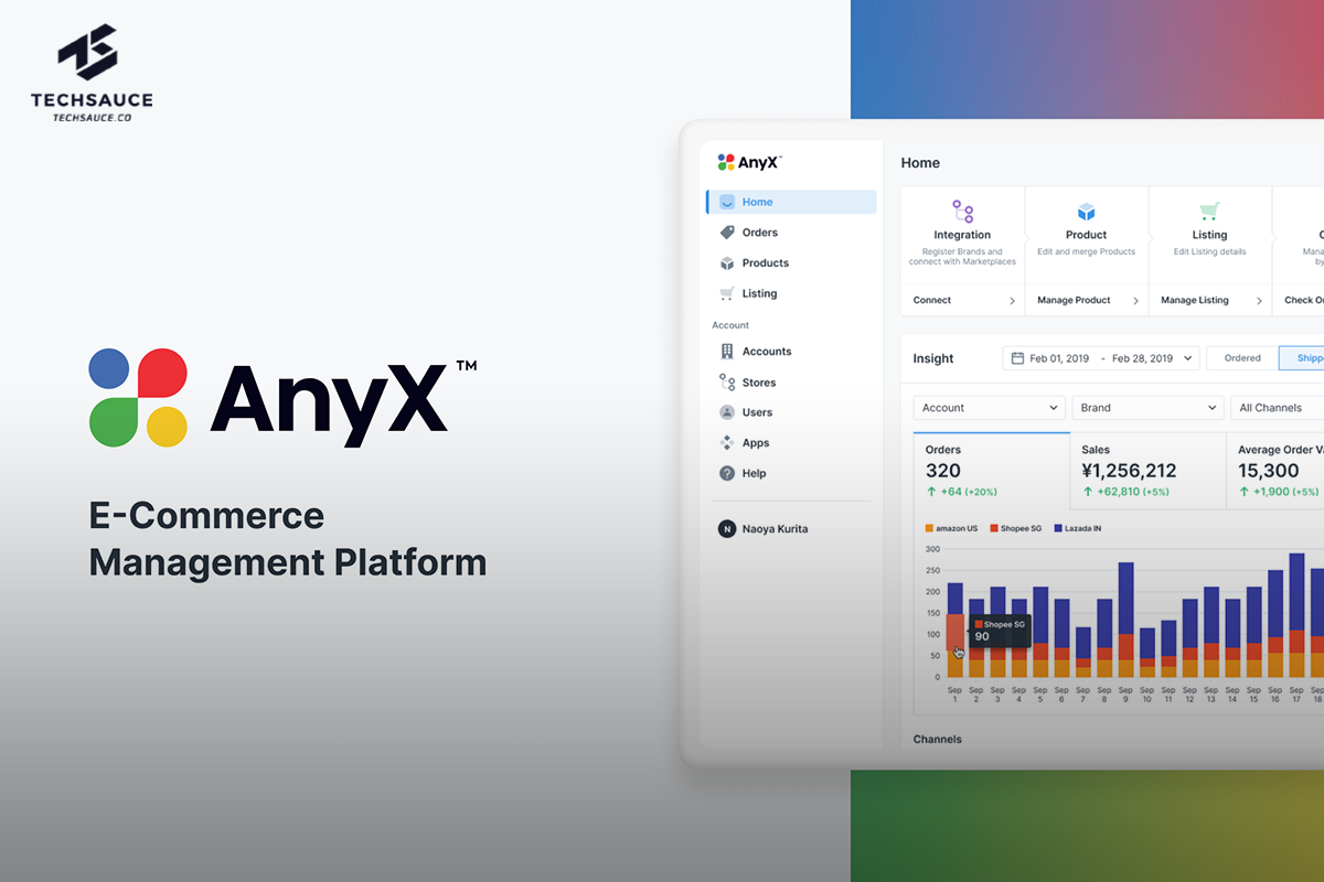 AnyMind Group เปิดตัว AnyX แพลตฟอร์มการจัดการ E-commerce แบบครบวงจรสำหรับบุคคลและธุรกิจที่เช่วยให้สามารถดูแลจัดการธุรกิจของตนบนแพลตฟอร์ม E-commerce ทั้งหมดได้สะดวกมากยิ่งขึ้น