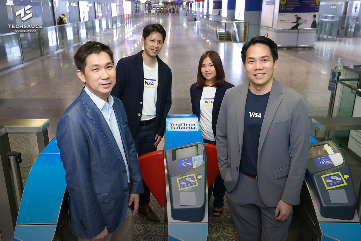 Visa ได้ร่วมกับ รฟม. ,BEM และธนาคารกรุงไทย นำเทคโนโลยีระดับโลกมาใช้ในรถไฟฟ้า MRT สายสีน้ำเงินและสายสีม่วง ซึ่งหมายความว่าผู้โดยสารสามารถใช้บัตรเครดิต  “แตะเพื่อจ่าย” ที่ประตูทางเข้า 