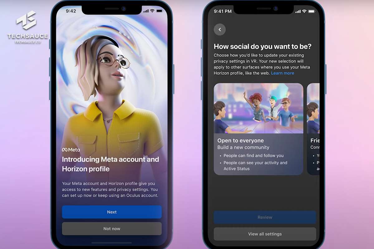 Meta เปิดตัว Meta Account และโปรไฟล์ Meta Horizon เข้าสู่ระบบผ่านมือถือ เชื่อมโยงการใช้งานโซเชียลมีเดีย-VR 