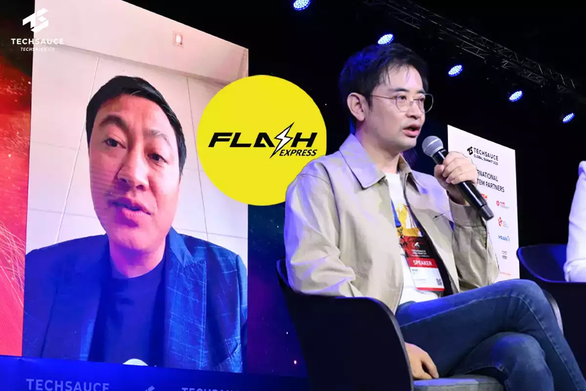 Komsan Saelee and Di Weijie during a session about post-unicorn challenges in Techsauce Global Summit 2025