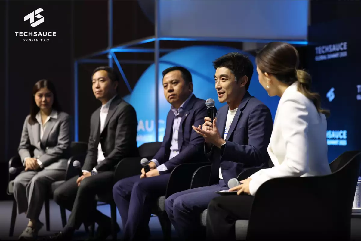 Panelists during the session "Driving Sustainable Business Practices,"