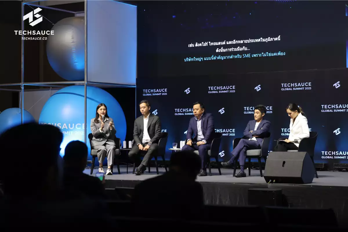 Panelists during the session "Driving Sustainable Business Practices,"