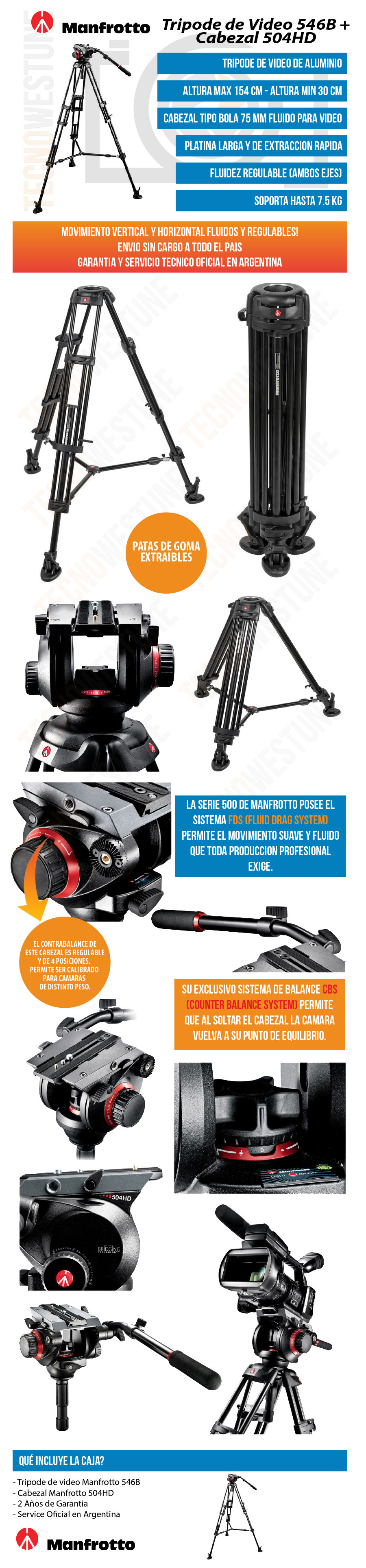 Trípode Manfrotto 504HD-546B - 16nou