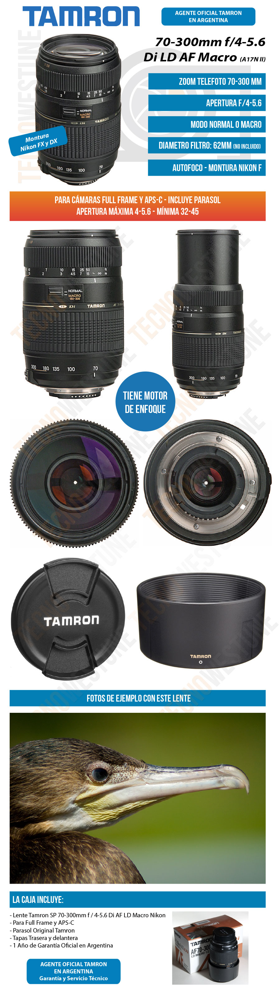 Review del objetivo Tamron 70-300 DI USD VC para montura Nikon 