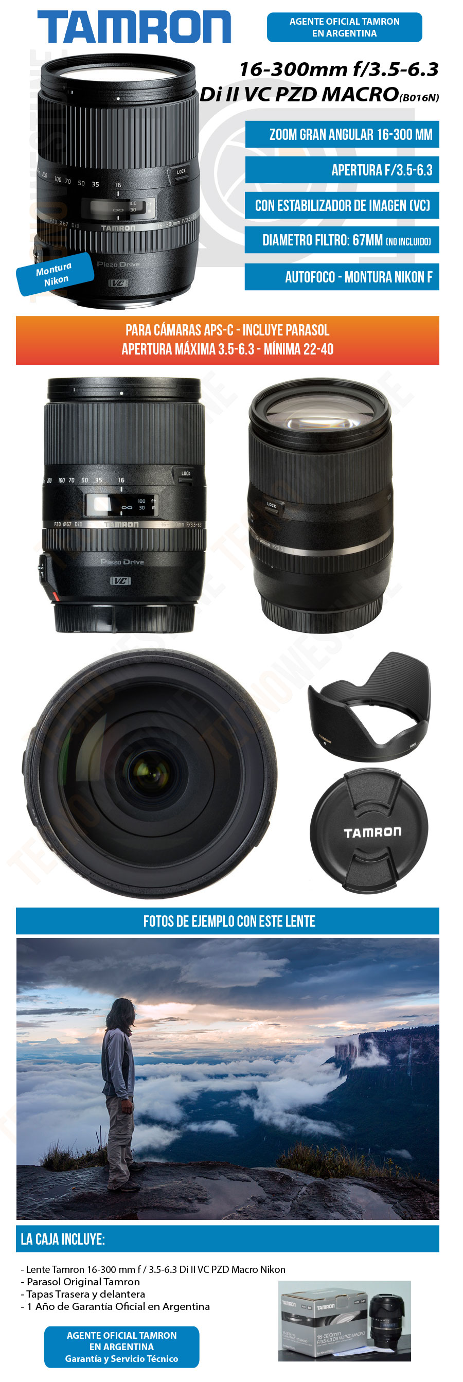 大特価放出！ TAMRON 16-300 F3.5-6.3DI2 VC PZD (B016E) - linsar.com