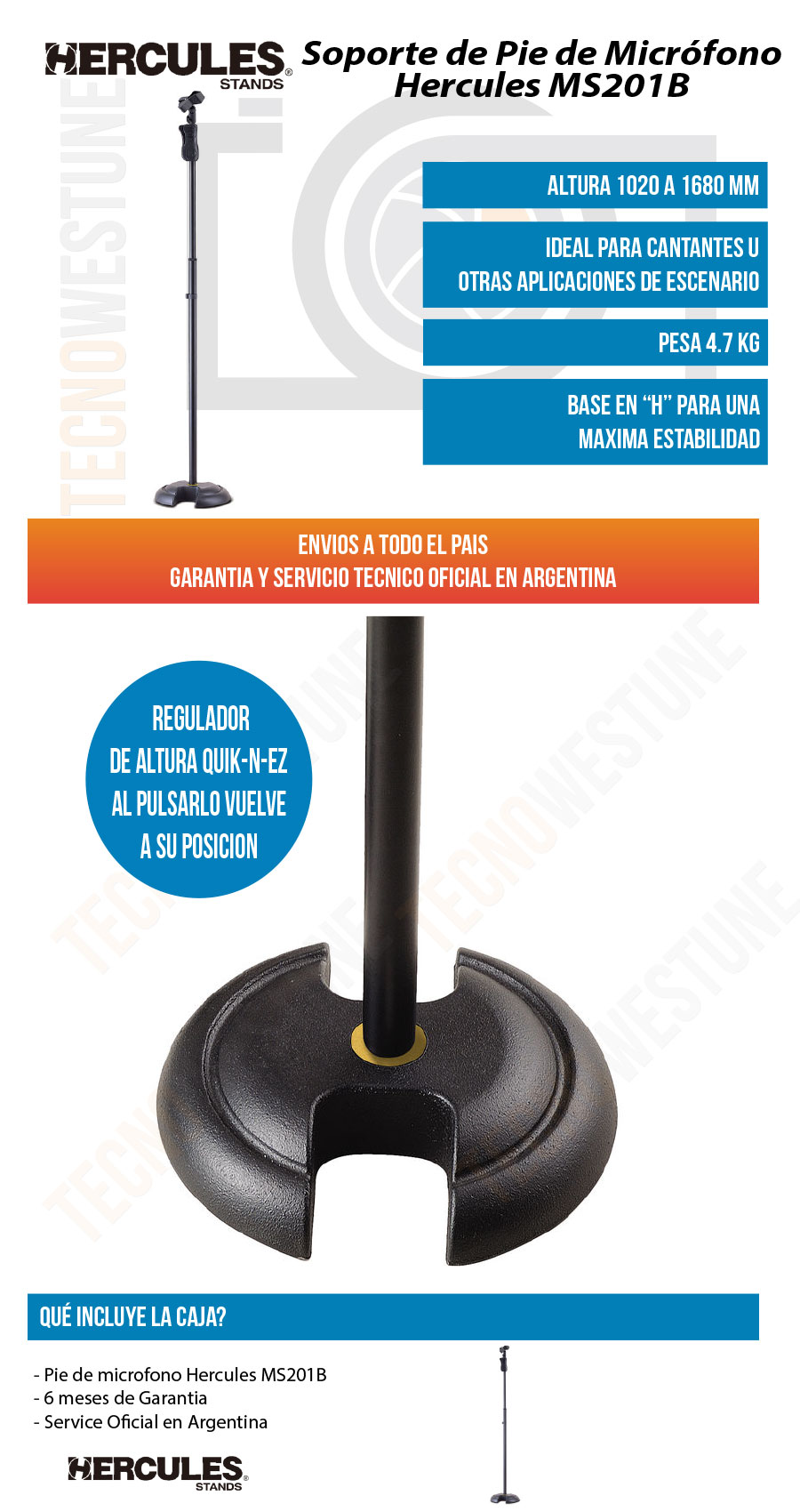 Ms401b Pie De Microfono