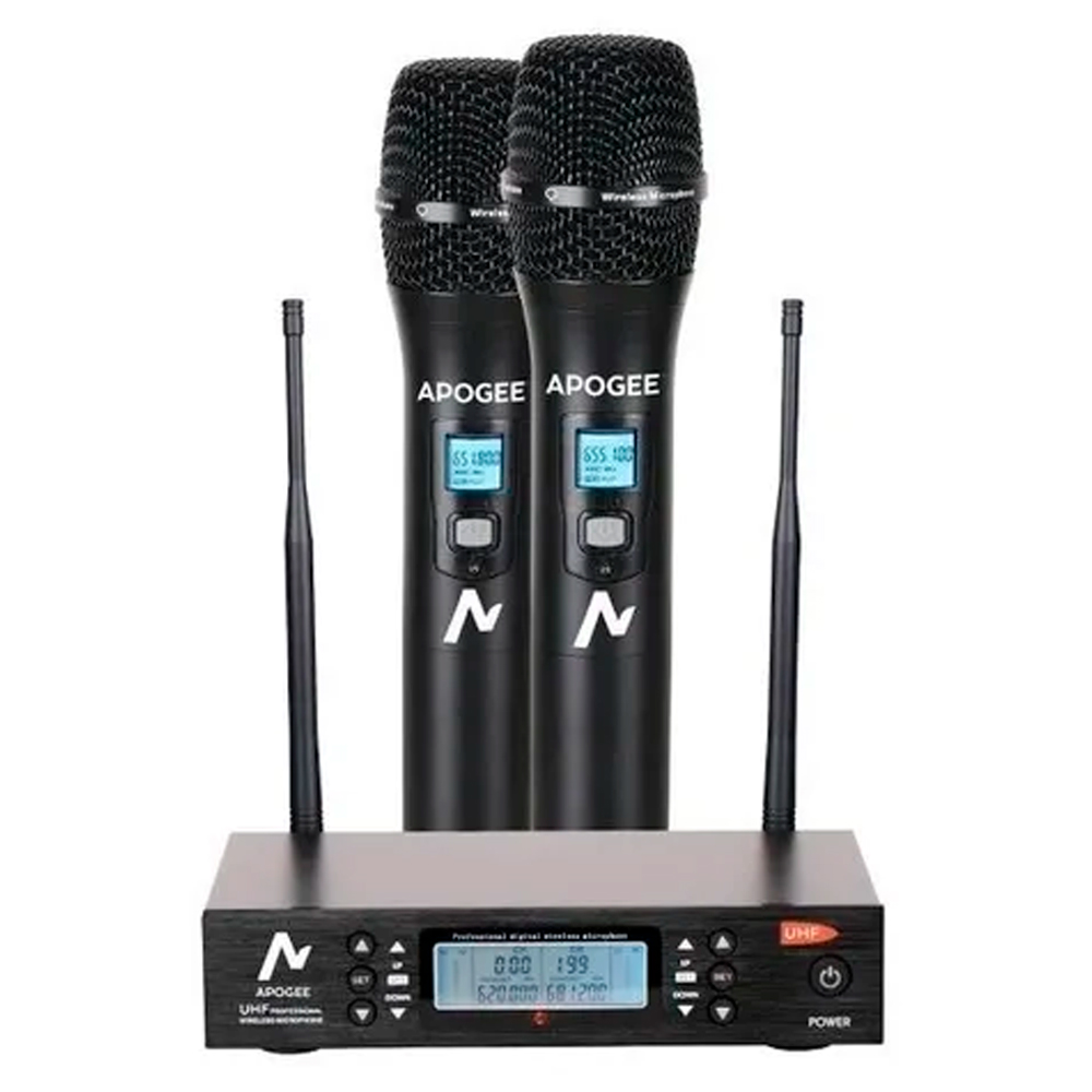 Fifine UHF Micrófono vocal dinámico, seleccionable frecuencias