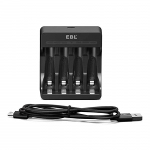 Pack 4 Baterias 9v Recargables Ebl 5400mwh Con Cargador Usb