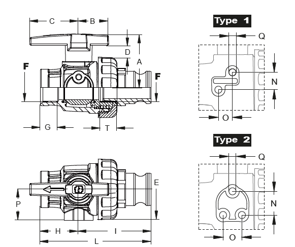 Ball valves 3-ways ball valve | TECOMEC