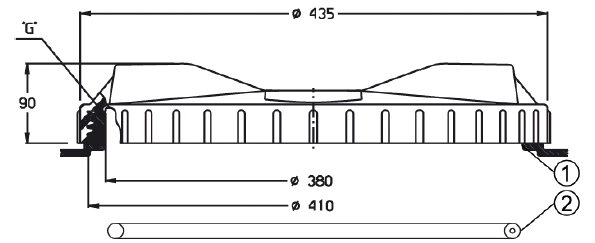 Schemi del prodotto Coperchio filettato femmina per serbatoi