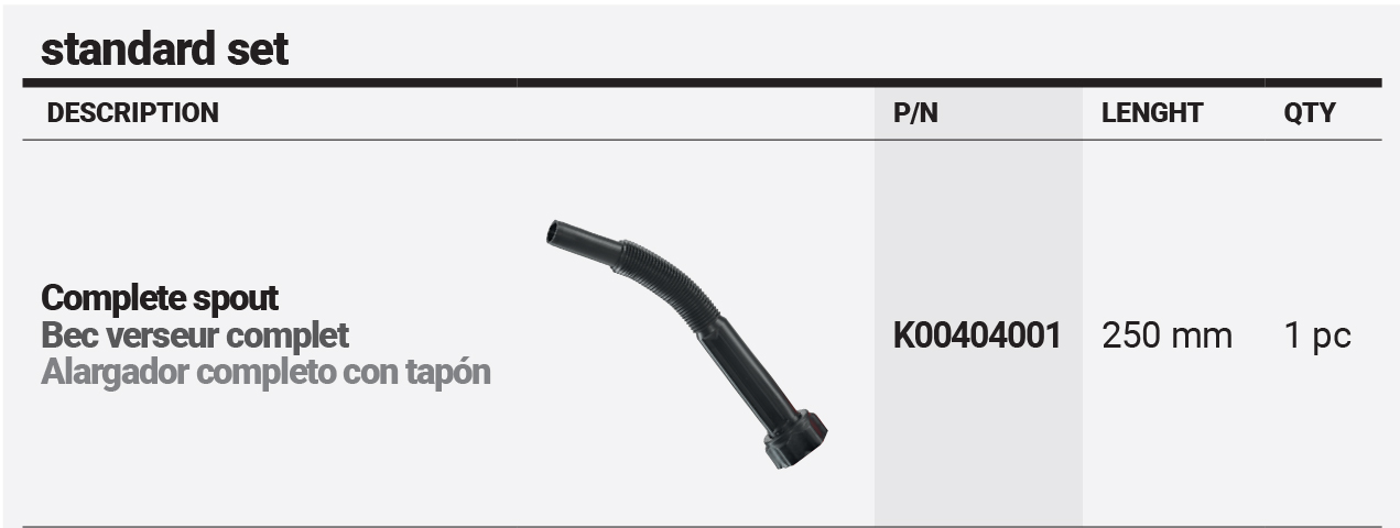 Set standard del prodotto Canestro Singolo - 5 L + 10 L