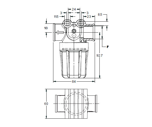 Schemes of the product Line filter 10 bar