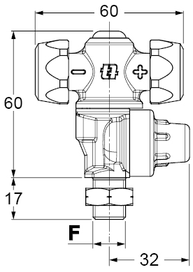 Schemes of the product Double nozzle holder with diaphragm check valve and nuts stainlees steel 18°