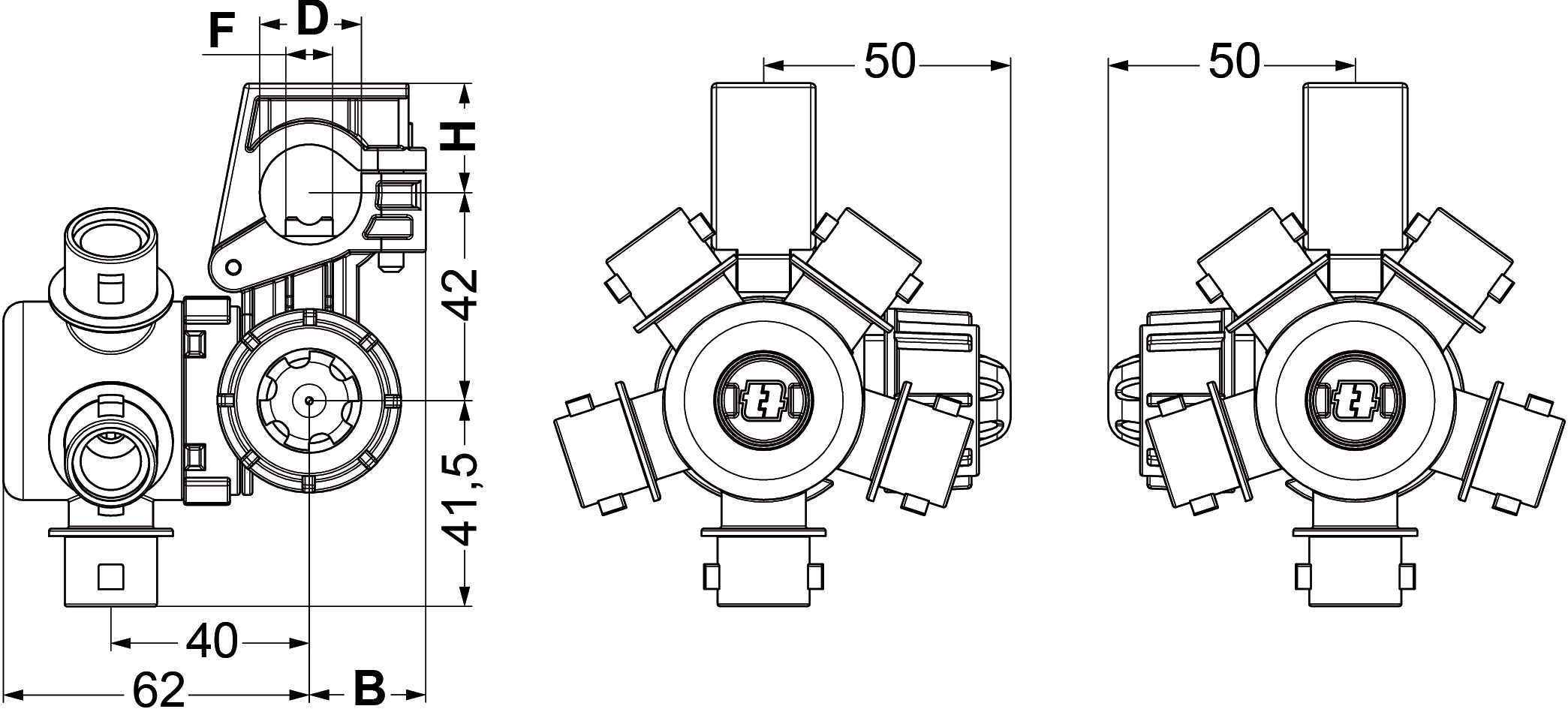 Schemi del prodotto MULTIJET - 2 ugelli