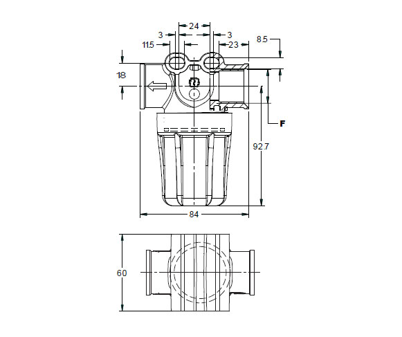 Schemes of the product Line filter 10 bar