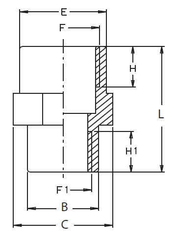 Schemes of the product Reducing socket