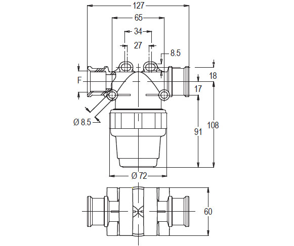 Schemes of the product Line filters 20 bar