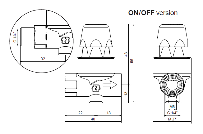 Highlights of the product Nozzle holder with diaphragm check valve
