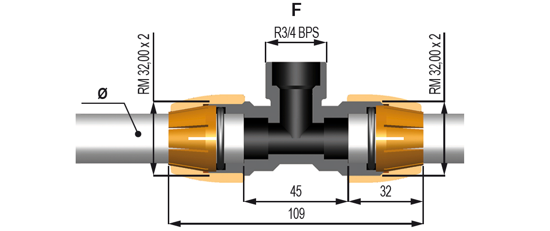 Schemi del prodotto Raccordo ingresso a “T“