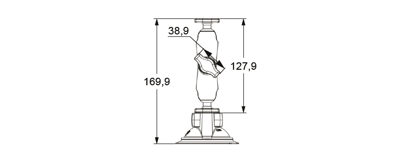 Schemes of the product Suction cup bracket with ball