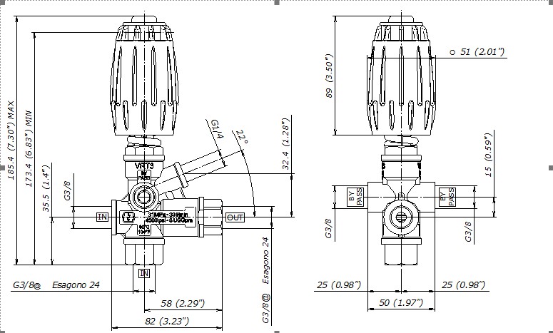 Schemes of the product VRT3-P + ATT.MANOMETRO