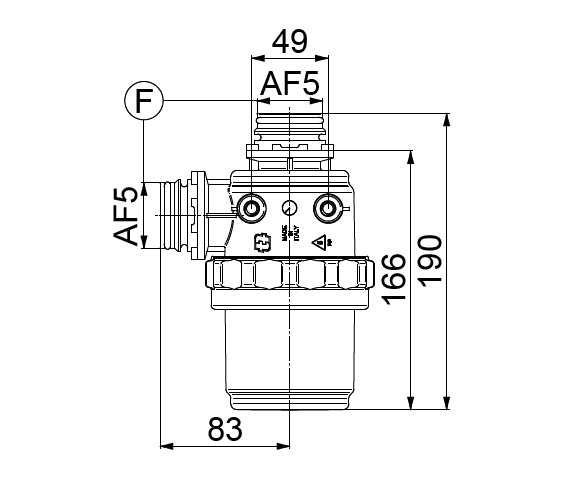 Schemes of the product Suction filter 100 l/min. - AF