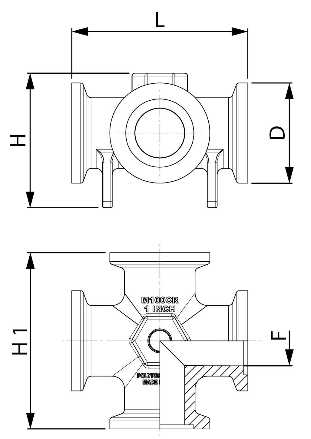 Schemes of the product Tee adapters
