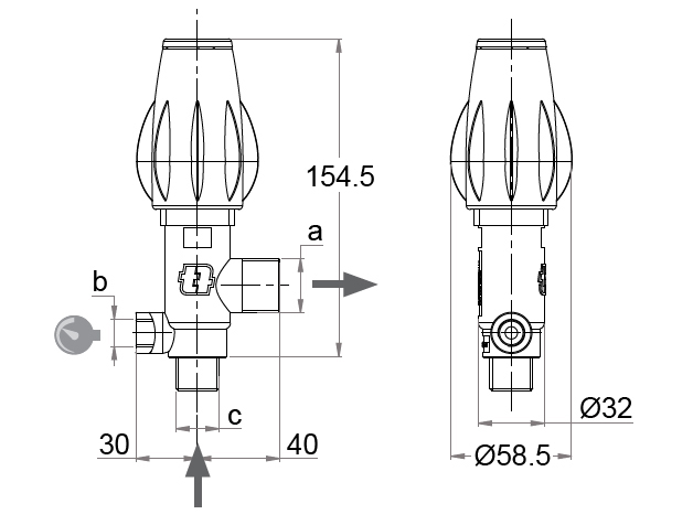 Schemes of the product Manual adjustable pressure relief valve - NPT