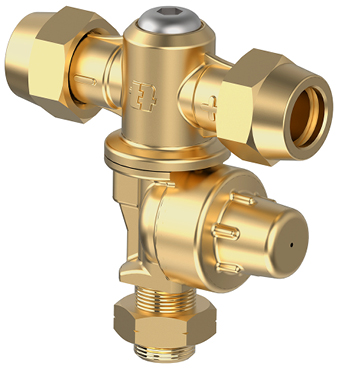 Photo of the product Double nozzle holder with diaphragm check valve and nuts stainlees steel 15°