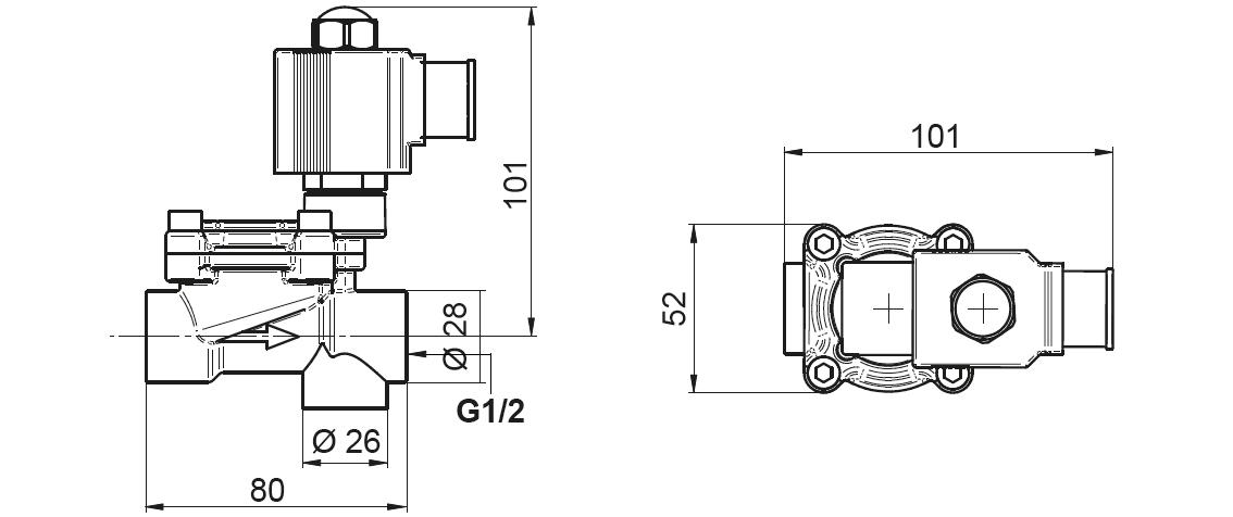 Schemes of the product Electric Solenoid Valve MY20
